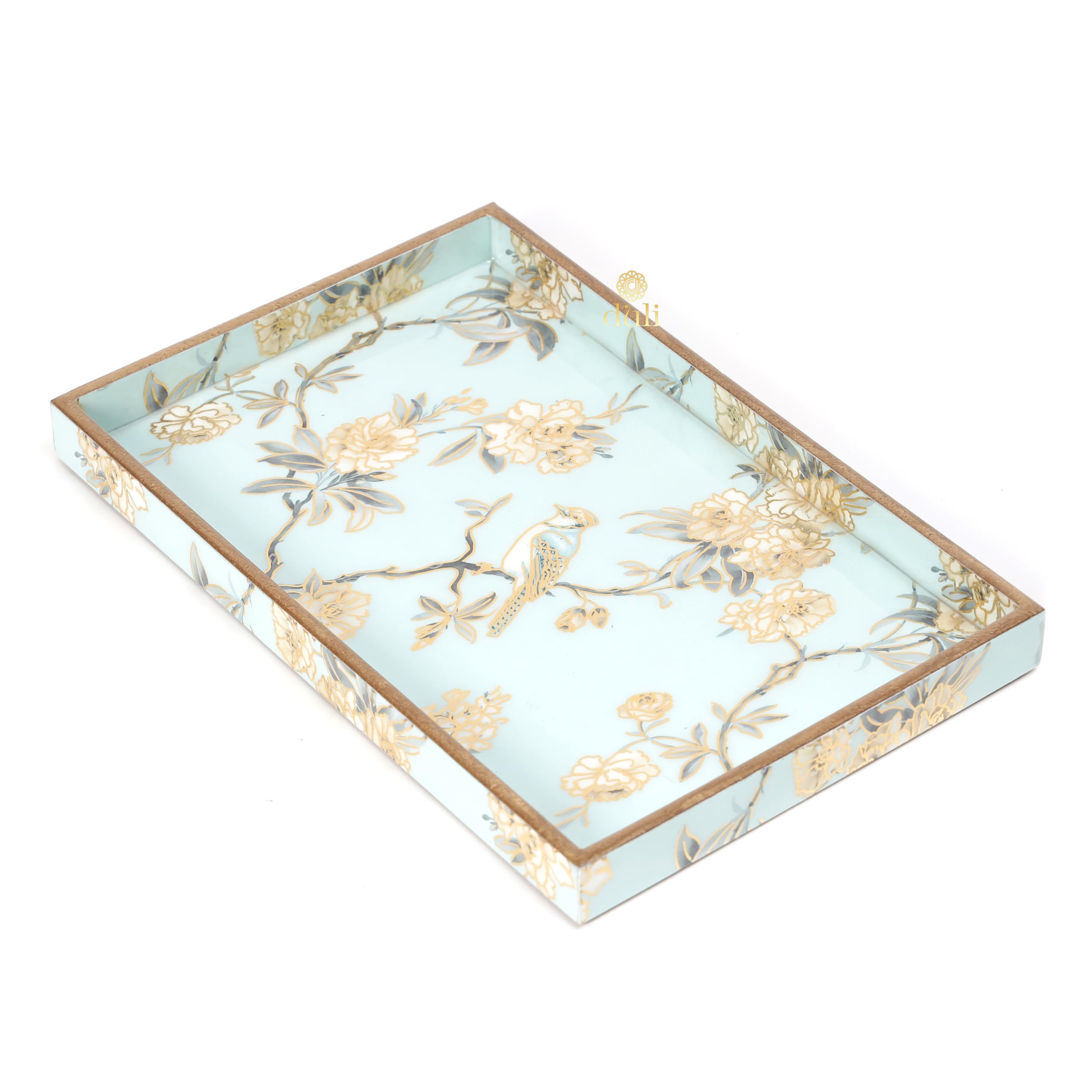 Duli Set Of 3 Mdf Wood Trays Enamel Coated| Rectangle Trays Set Of 3 | Serving Trays | Wooden Tray | Kitchen&Dining Decorative |